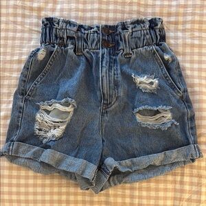 Distressed Denim Women Shorts